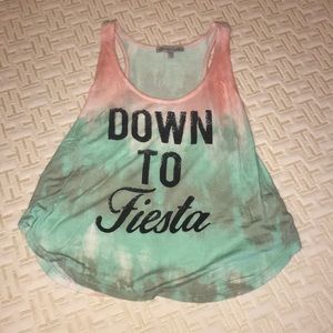 Tie-dye crop top tank